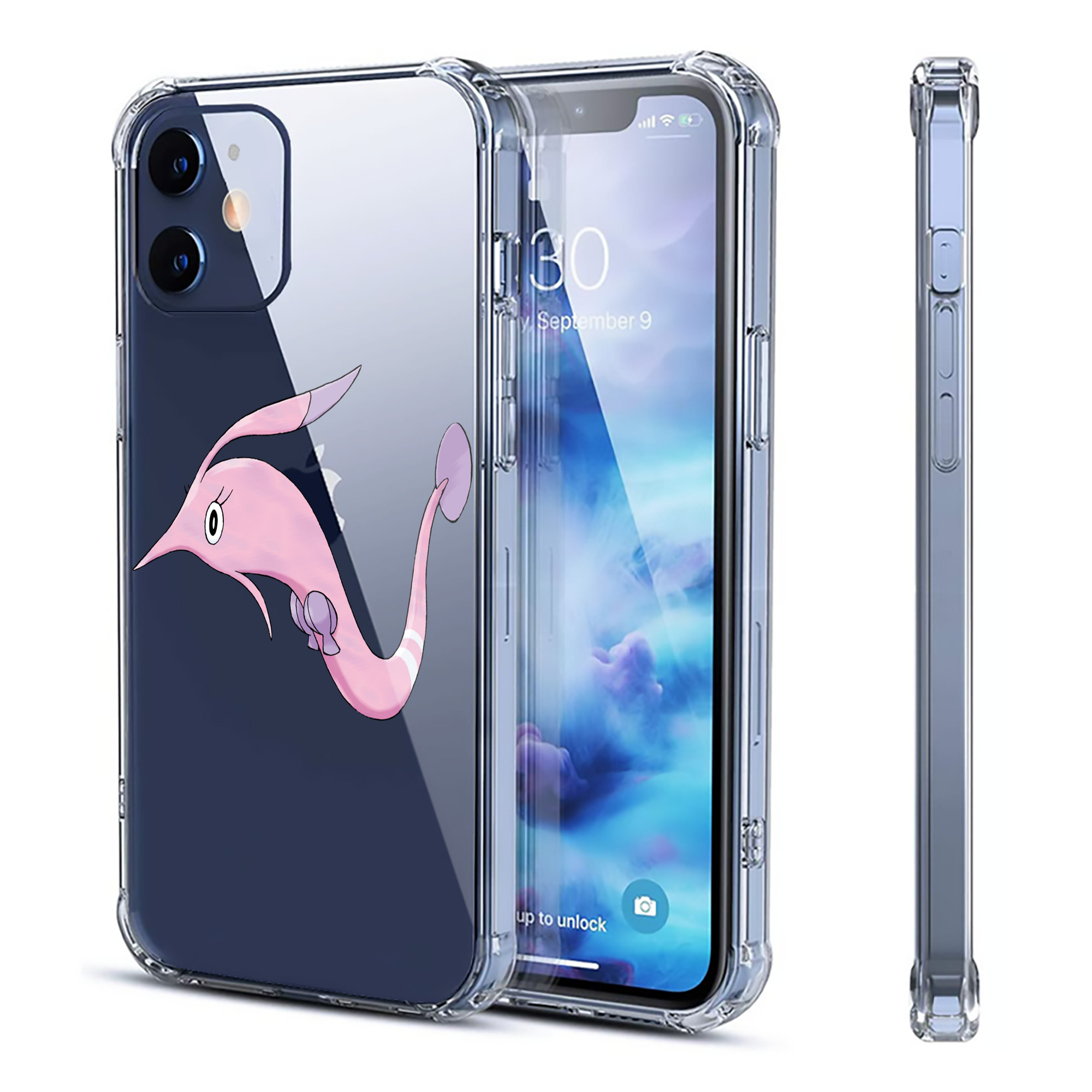 （画像用） ポケットモンスター Pokémon 【iPhone 12シリーズ対応】透明スマホケース（クリアソフトケース）